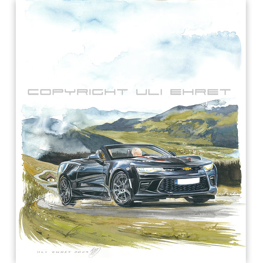 #1264 ""Chevrolet Camaro Cabriolet in the Alps""