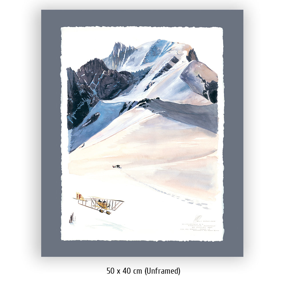 #0773  "Die Landung auf dem Montblanc-Rücken"
