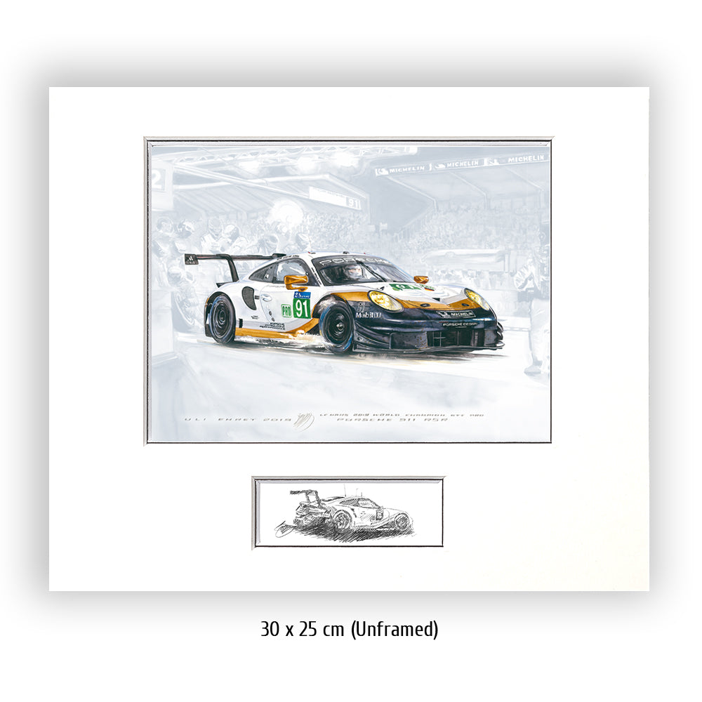 #0804 i "Porsche 911 RSR #91 gold"