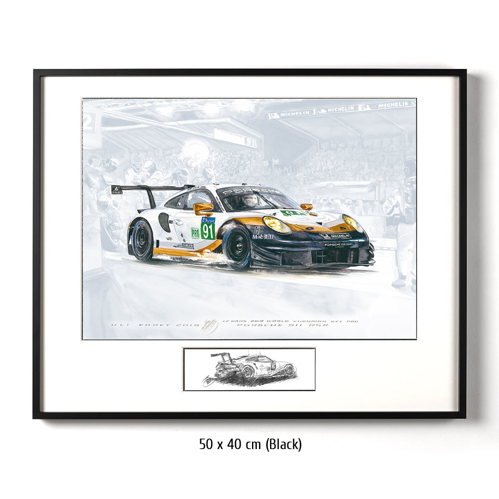 #0804 i "Porsche 911 RSR #91 gold"