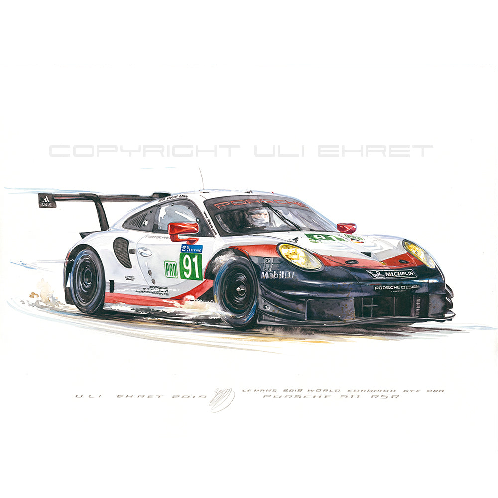 #0804 i "Porsche 911 RSR #91 gold"