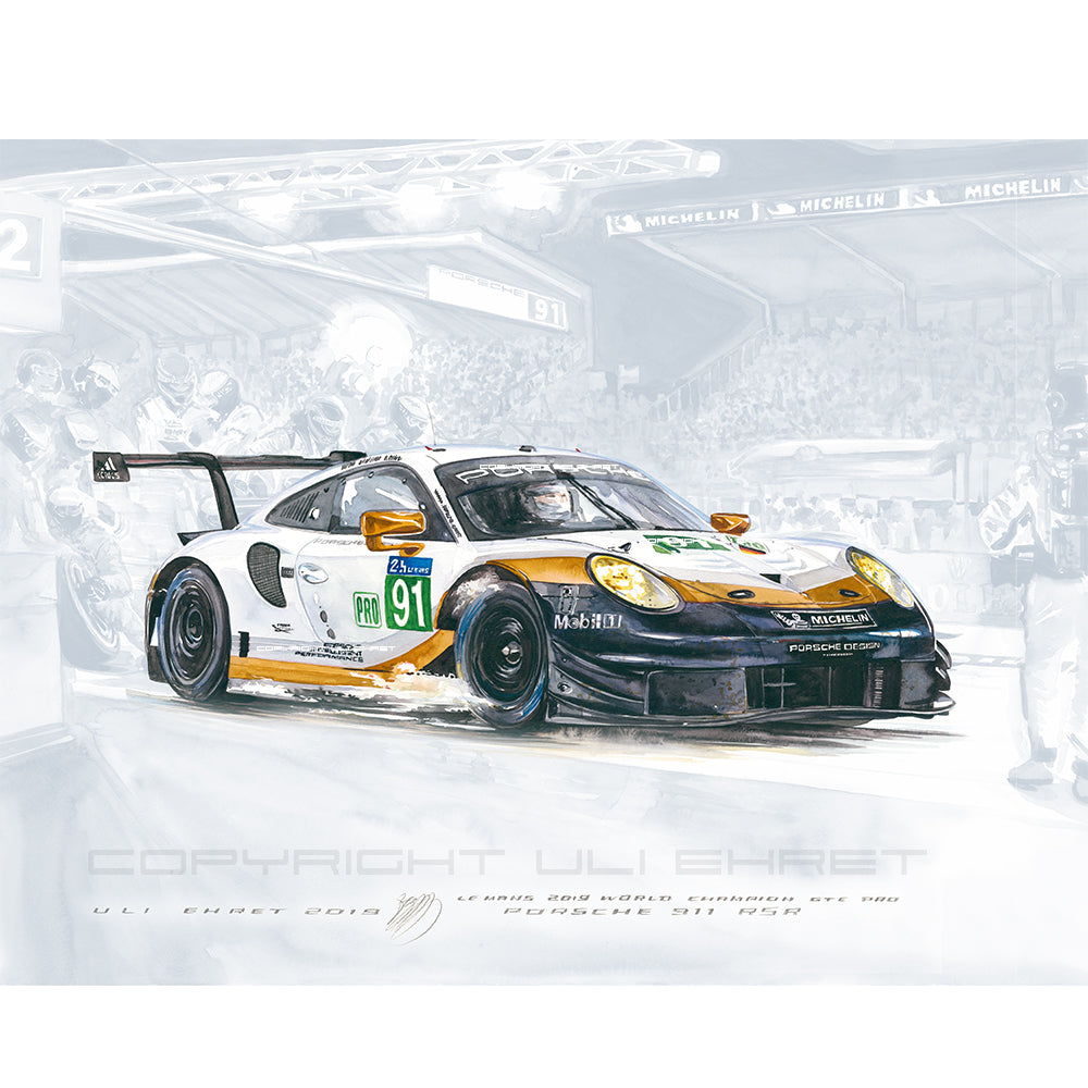 #0804 i "Porsche 911 RSR #91 gold"