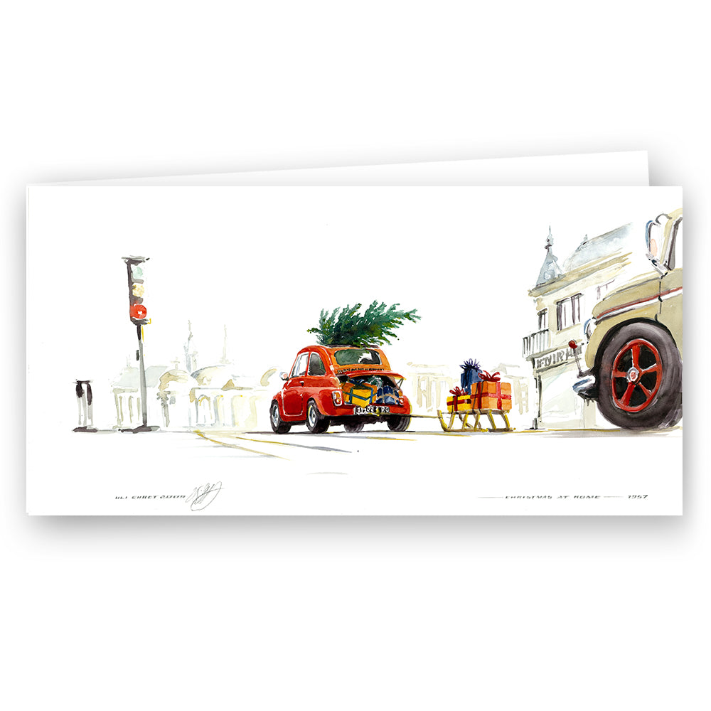 Karte #009 - 'Christmas at Rome' - Fiat 500 Nannini