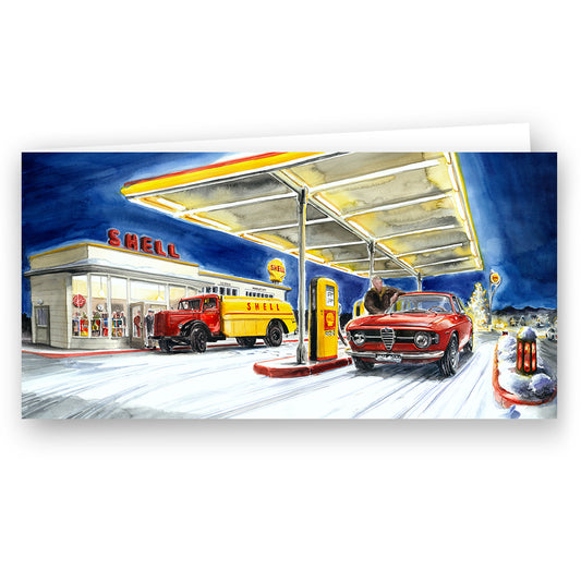 Karte #023 - "Nacht an der Tankstelle"
