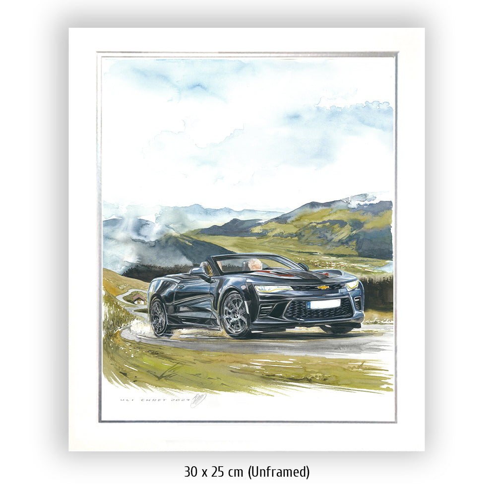 #1264 "Chevrolet Camaro Cabriolet in den Alpen"