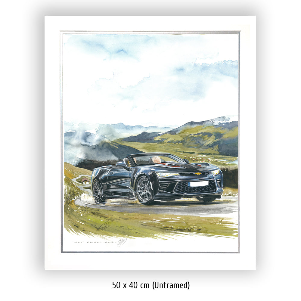 #1264 "Chevrolet Camaro Cabriolet in den Alpen"
