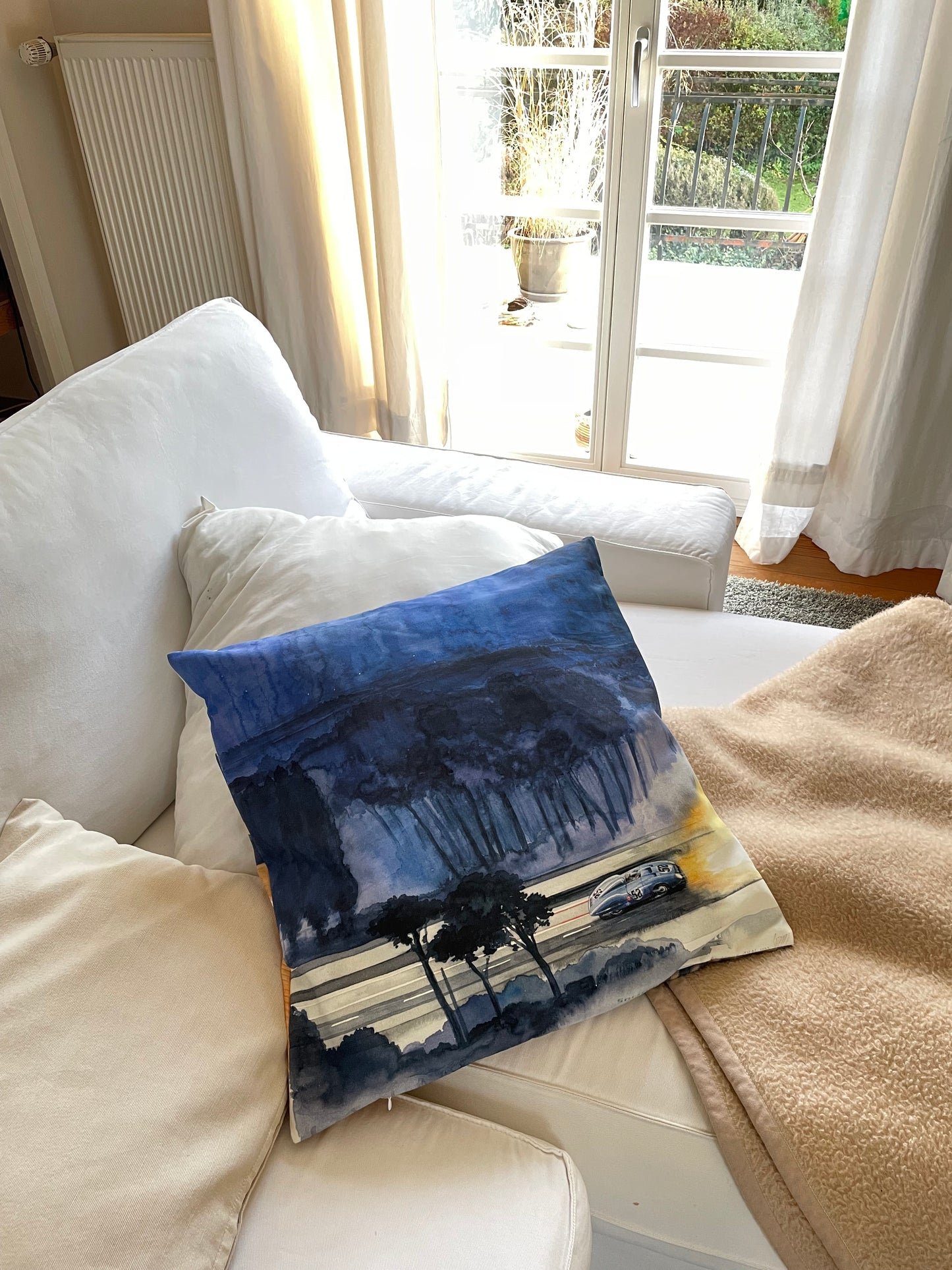 K2 Kissen "Solitude Bleu & Landrover in Colorado"