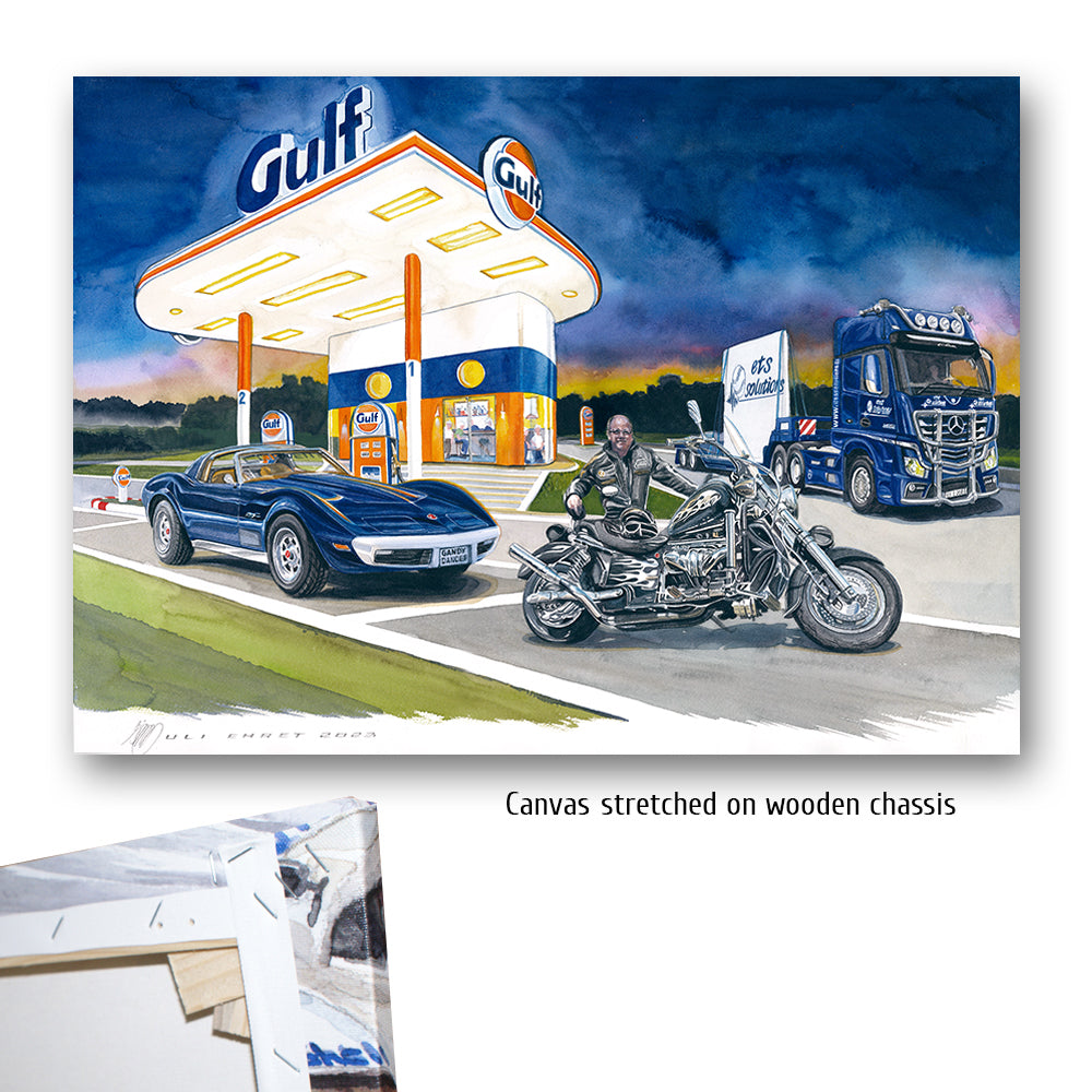 #1092 'Corvette C3 at a Gulf station'