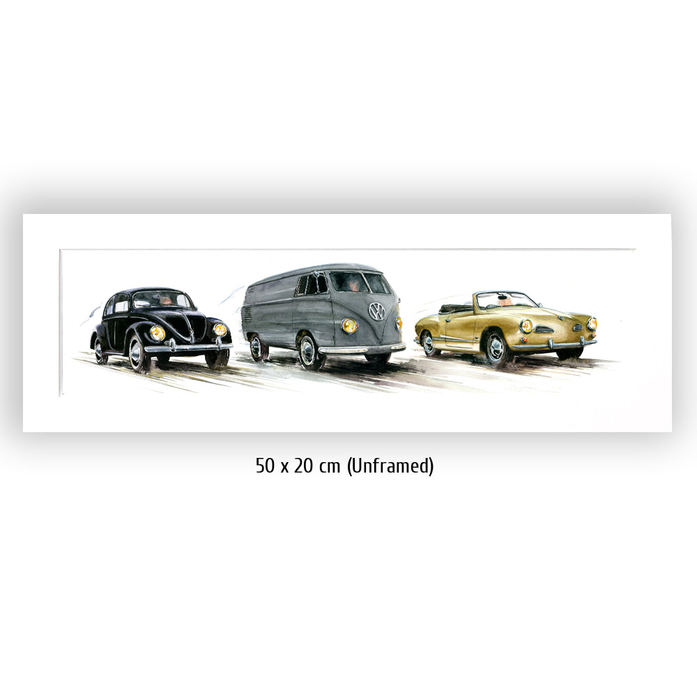 #0338XS VW Beetle, Volkswagen Bulli T2, Karmann Ghia