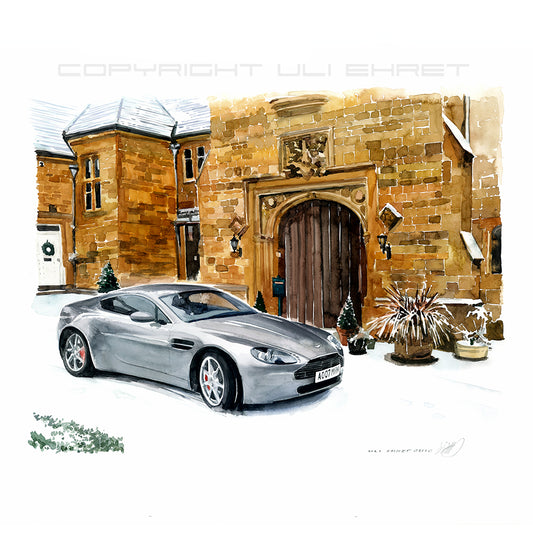 #0388 Aston Martin Vanquish in front of an English Castle