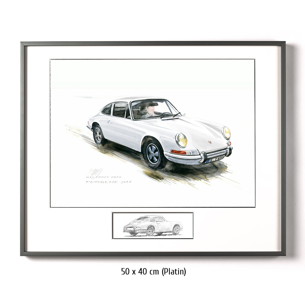 #0527W Porsche 911, white 