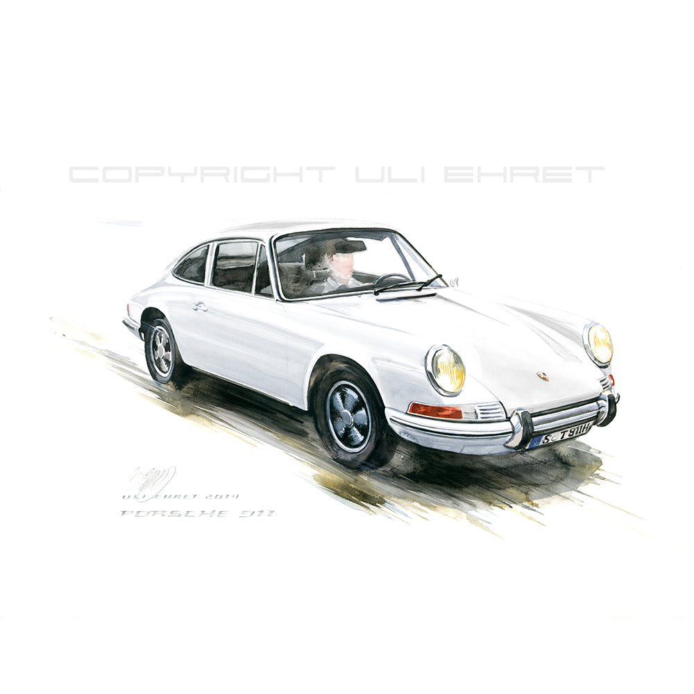 #0527W Porsche 911, white 